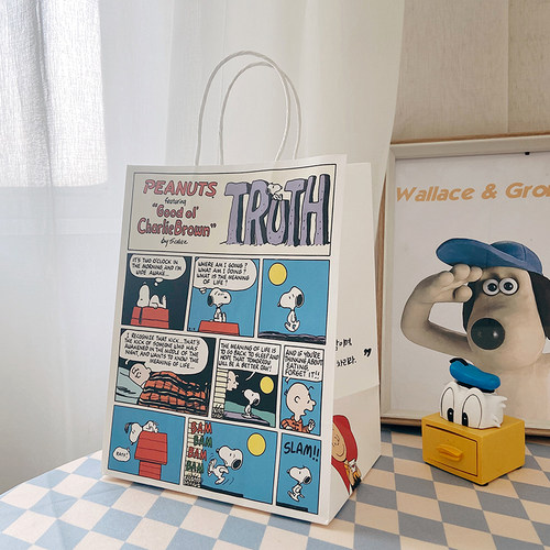 2个装史努比卡通手提纸袋礼品袋