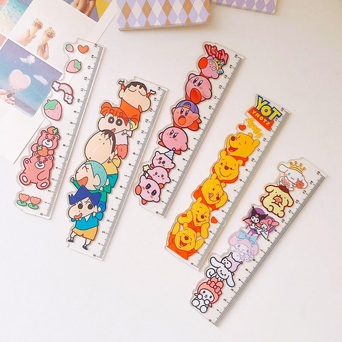塑料卡通透明亚克力直尺