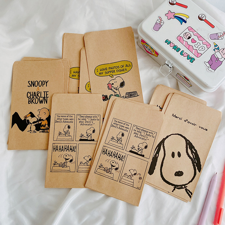 史努比卡通信纸信封情书纸袋