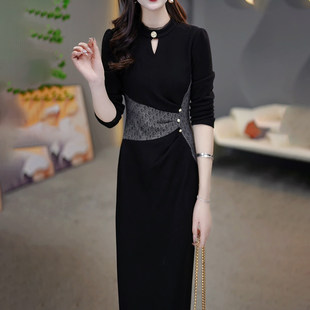 连衣裙2026新款女春秋十三行爆款高档品牌长袖轻奢高级感配大衣冬