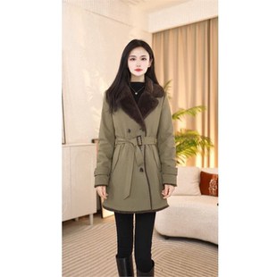 2025新款今年流行爆款秋冬防风中长款女毛呢气质外套保暖女士外套