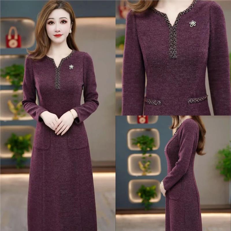 连衣裙2025新款今年流行爆款显瘦秋冬气质时尚减龄修身收腰打底裙