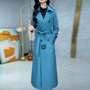 杭州意法风衣女款2026新款春秋季轻奢高级感西装领中长款大衣外套