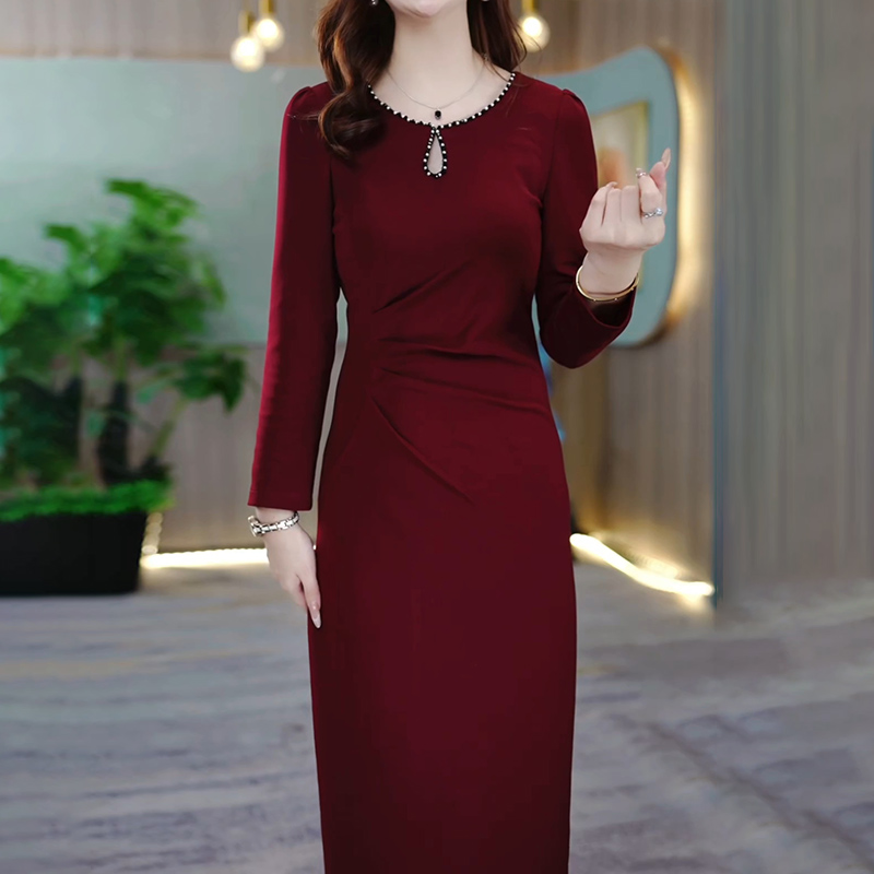 彩云连衣裙2025女春秋十月结婚长辈喜婆婆婚宴装妈妈礼服高贵洋气