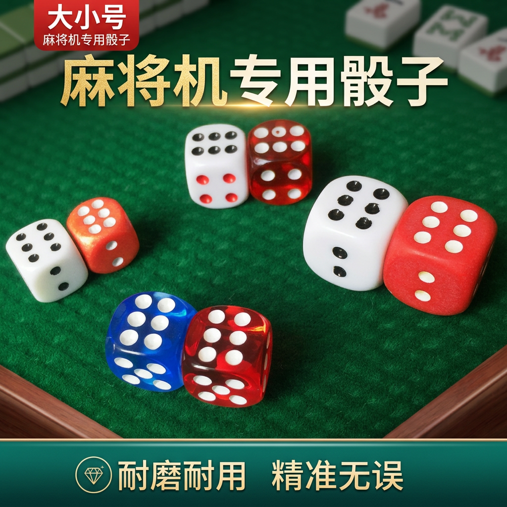 麻将机配件 麻将桌专用骰子 色子 猴子 筛子色子盘用色甩子分大小