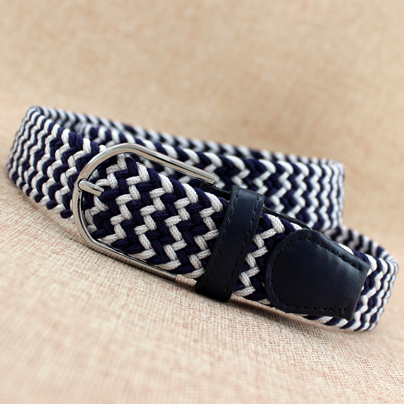 休闲百搭皮带女弹力松紧简约针扣