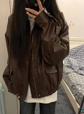 皮夹克外套女设计感机车PU皮衣