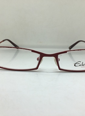 Edel EL152红色精致小脸眼镜近视框架平面镜法国