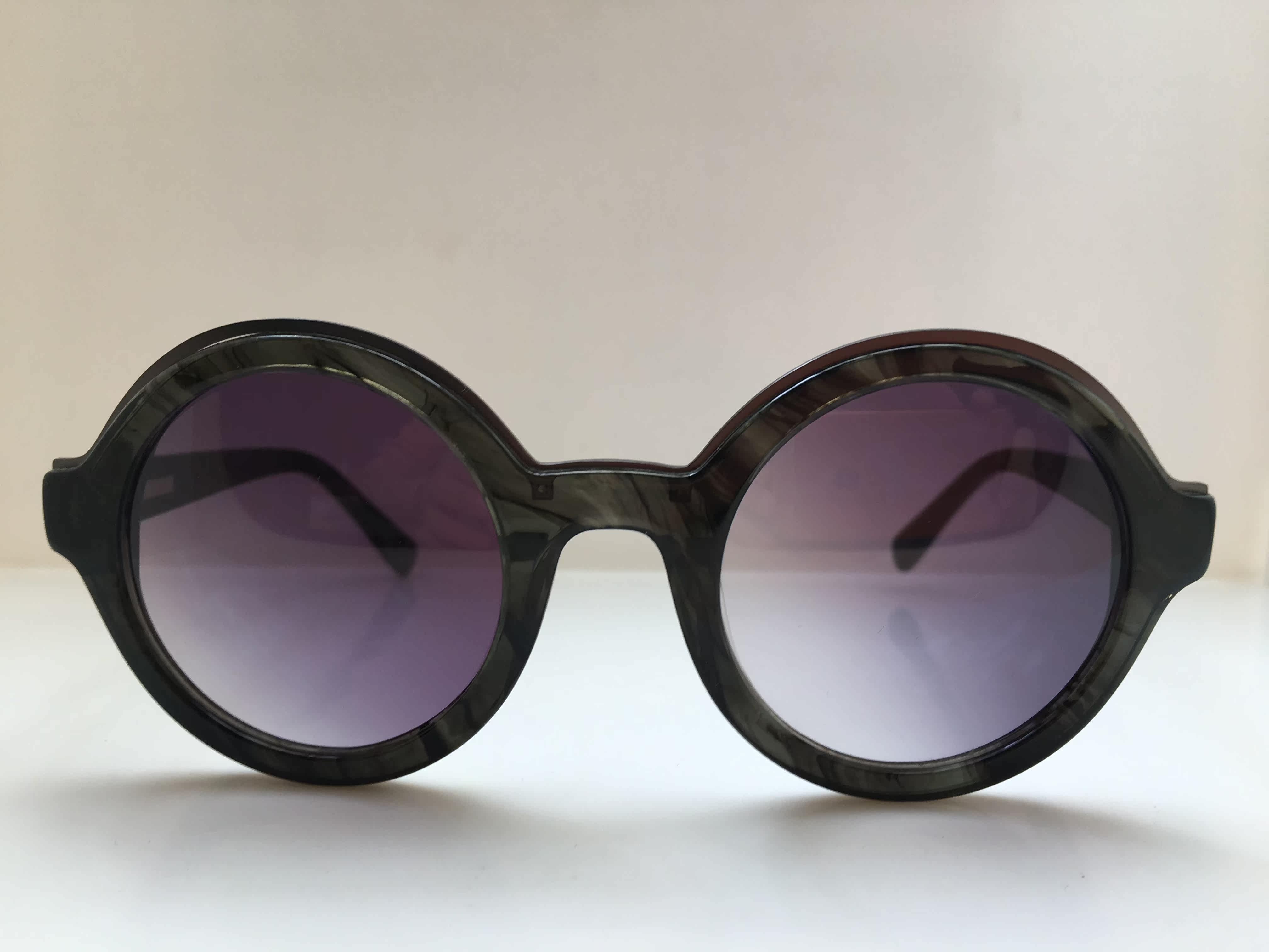 DEREK LAM  M GLORIA烟灰色手工板材大圆框太阳镜通用墨镜日本