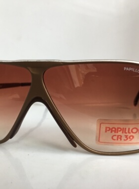 八十年PAPILLON ESCAPE Mod9063磨砂棕框飞行员太阳镜墨镜意大利