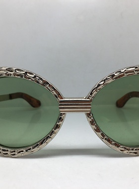 Vintage Jackio 中古60年代末银色塑钢太阳镜墨镜玻璃镜片法国