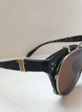 mike nuosl M327玳瑁色板材框眼镜夹片偏光太阳镜墨镜英伦风复古