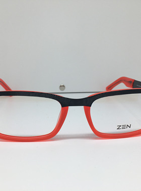 西班牙品牌ZEN红黑色长方形框架眼镜男女通用近视镜框