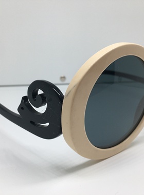 wildfox bianca野狐狸黑白色板材圆框大框太阳眼镜墨镜