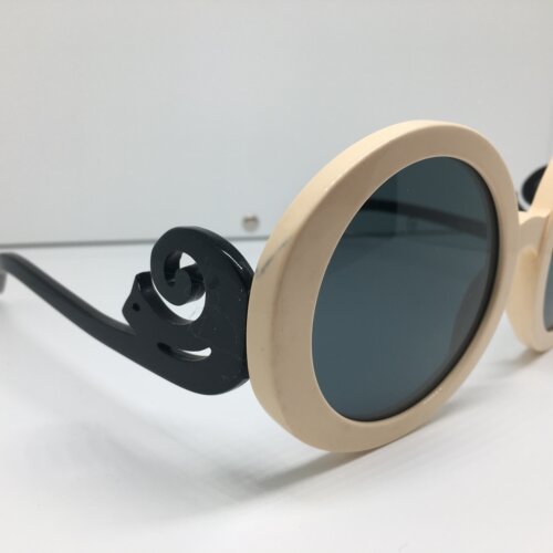 wildfox bianca野狐狸黑白色板材圆框大框太阳眼镜墨镜