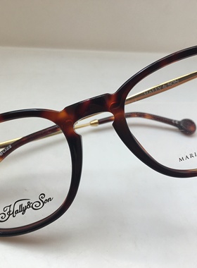 Hally & Son 玳瑁色手工板材复古框眼镜男女通用平面镜