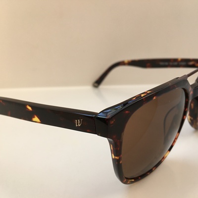 WEB  WE0166玳瑁色板材方形框太阳眼镜架双梁男女通用墨镜