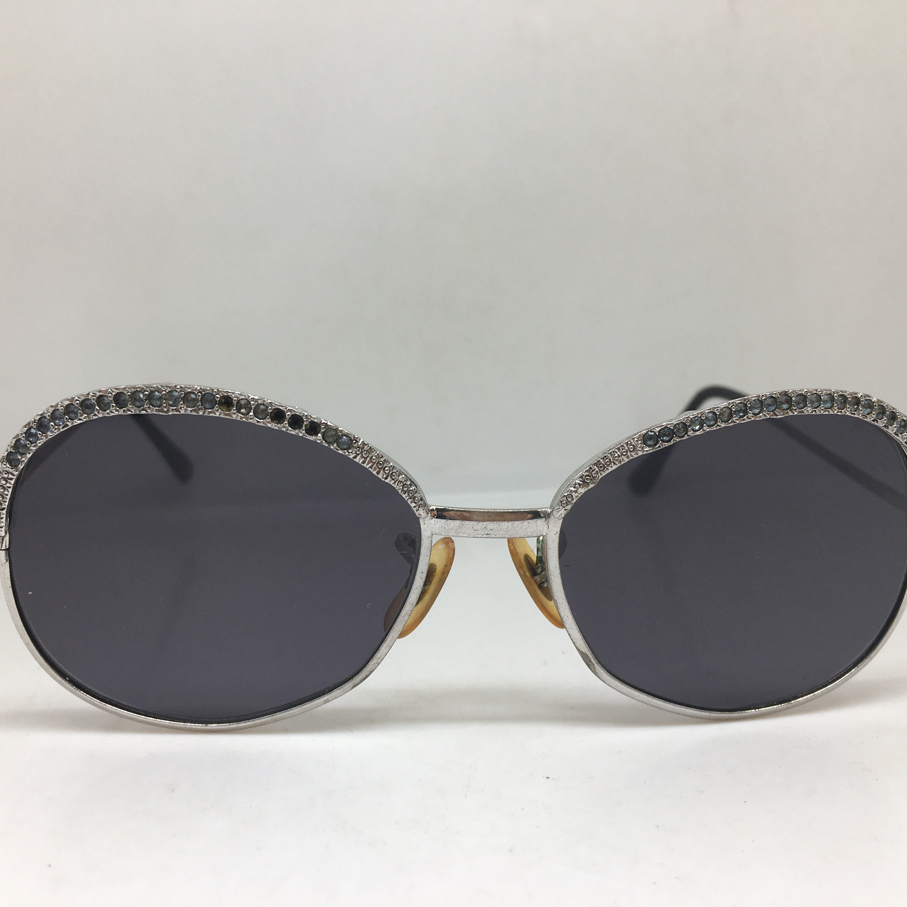 六七十年代SHURON 女士 精美镶钻 椭圆太阳眼镜 美国墨镜