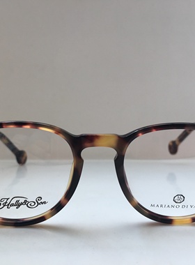 Hally & Son 玳瑁色板材复古框眼镜男女通用平面平面镜
