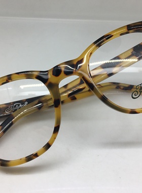 hally & son 玳瑁色手工板材眼镜男女通用平面镜