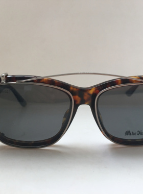 mike nuosl M326 玳瑁色板材框眼镜夹片偏光太阳镜墨镜英伦风