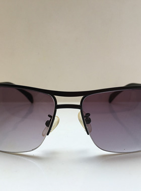 policeS8371黑色合金方形半框太阳镜墨镜意大利