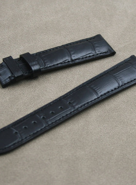 适配欧米茄表带 高档真皮男 棕色 黑色12|18|19|20mm  小牛皮表链