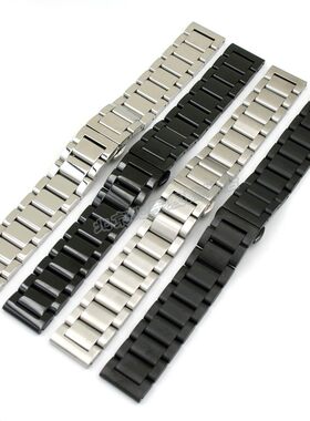 皇冠店 精钢蝴蝶扣钢带 磨砂 抛光 实心纯钢钢带 18/20/22/24mm