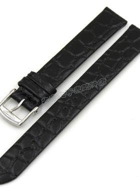 浪家 亚光 L4嘉岚 薄款 13mm  黑色亚光 圆纹 真皮表带 小牛皮