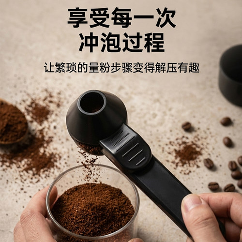 家用创意自式迷你咖啡过滤杯勺