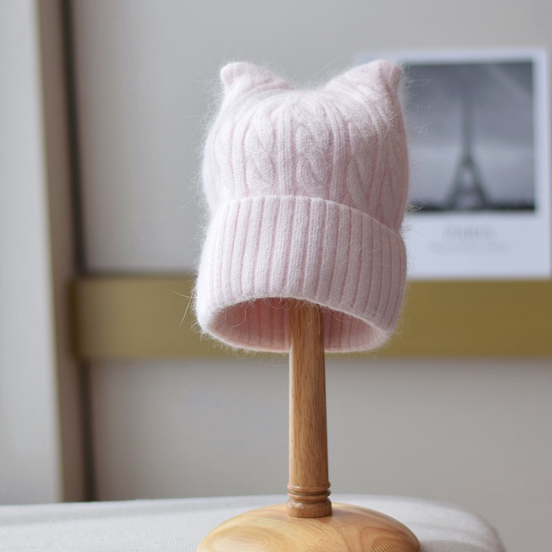 逛街日系女秋冬猫耳朵