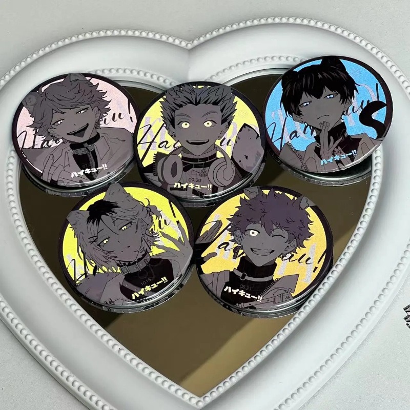 新款排球少年吧唧及川彻日向翔阳孤爪研磨双闪胸章徽章小礼品