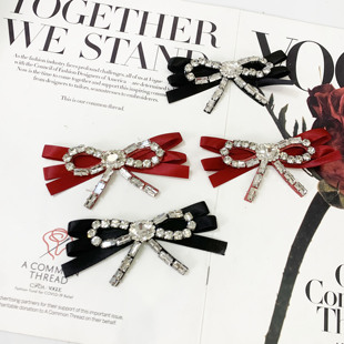 缎带水钻蝴蝶结鞋花可拆卸女鞋配饰鞋扣鞋面装饰花高跟鞋饰品配件