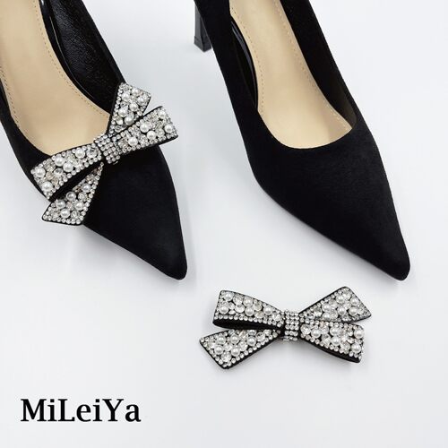 鞋扣DIY高跟鞋穿搭黑色鞋饰花