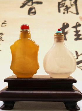 收藏品送礼玉石招财烟壶宝树轩
