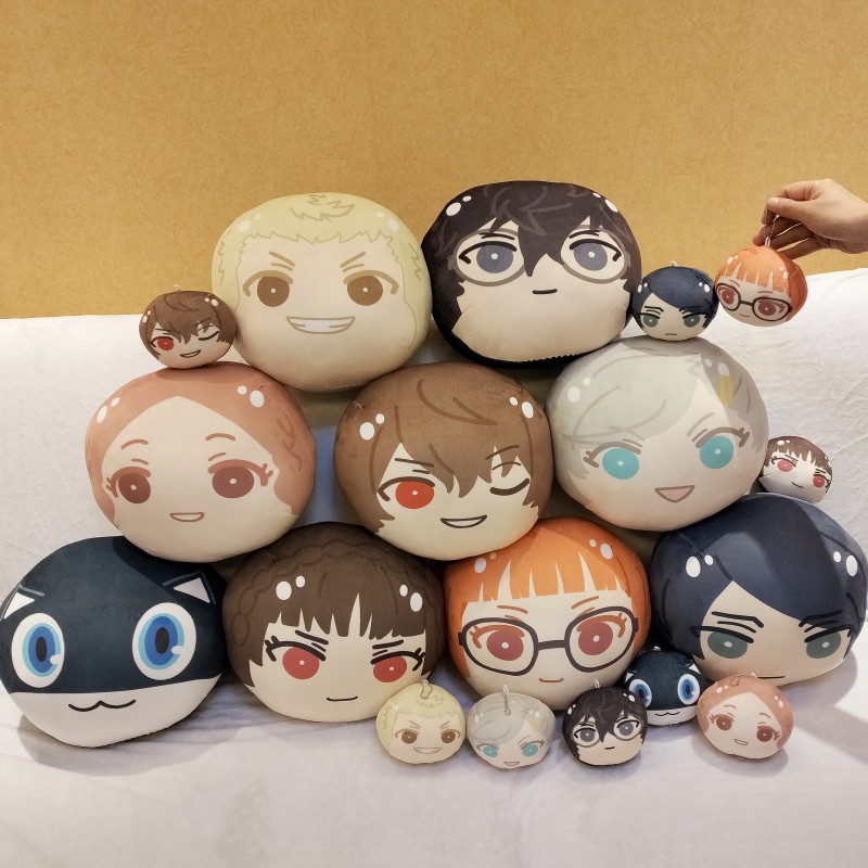 女神异闻录5游戏周边Q版馒头团子毛绒挂件雨宫莲明智吾郎玩偶抱枕