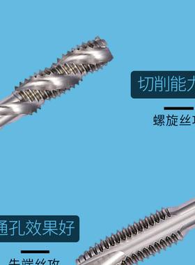 全新HSSE高速钢螺旋丝锥机用先端丝攻铜铝不锈钢丝锥含钴M23456m8
