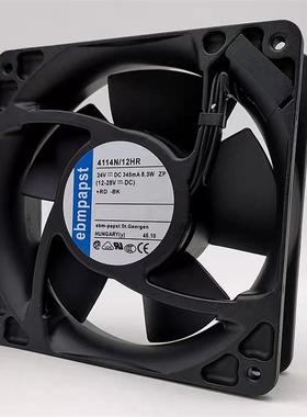 ebmpapst TYP 4114N/12HR 24V 345mA 8.3W 12038金属轴流风机风扇