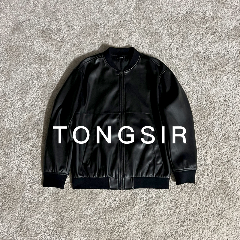 棒球领皮衣男高级感机车