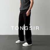 男秋冬显瘦直筒休闲裤 TONGSIR 黑金莱赛尔·四面弹力防褪色牛仔裤