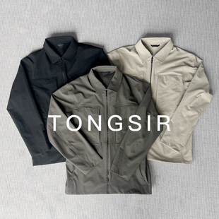 TONGSIR 『商小鸟』软壳夹克男士全压胶防泼水轻商务休闲翻领外套