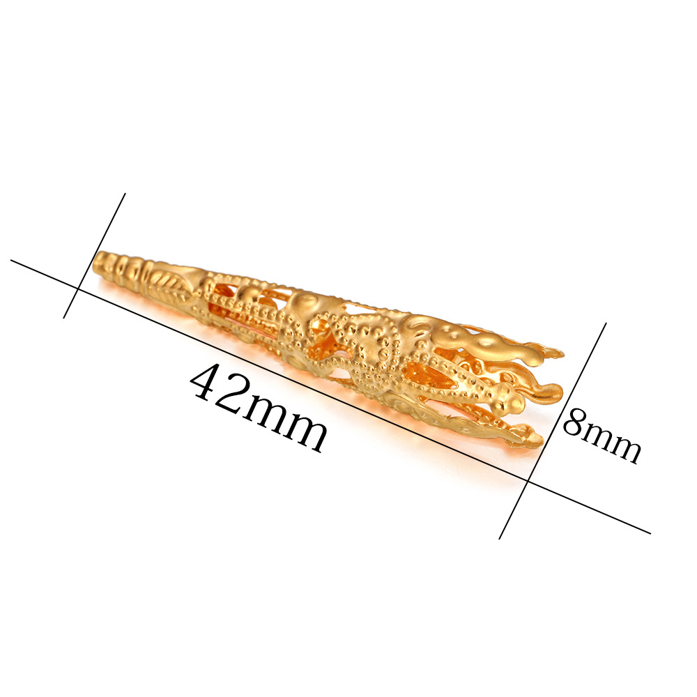 DIY饰品配件材料  42mm长喇叭花托珠帽 簪托头饰隔珠吊坠散珠