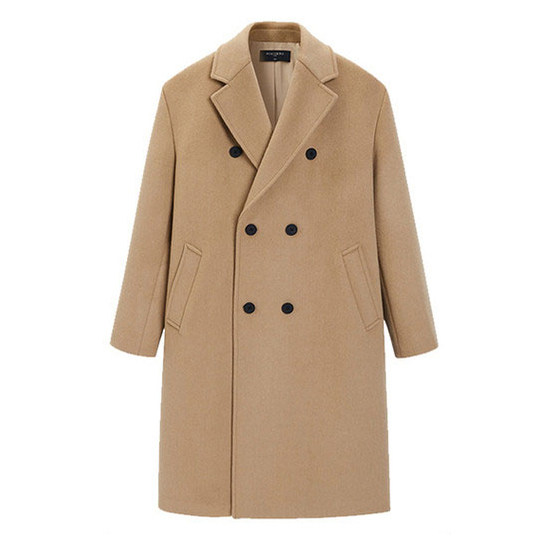 秋冬男士商务休闲中长款双排扣羊毛呢大衣呢子风衣外套潮B4511/C4,男装,毛呢大衣,淘宝优惠券,粉丝福利购,淘宝优惠卷