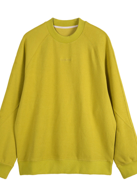 秋季男士休闲宽松圆领套头纯色刺绣卫衣00640/T15