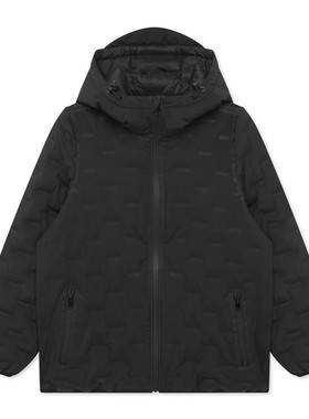 G家冬季男士黑色连帽羽绒服轻薄保暖防风御寒休闲外套潮1031J/C2