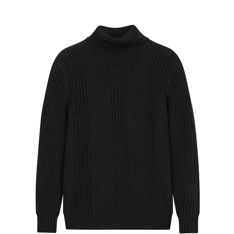 G家男士黑色保暖毛衫针织衫