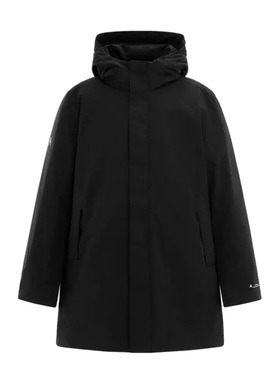 （鸟）冬季男士通勤羽绒服保暖连帽中长款简约鹅绒外套C4419/G2-1