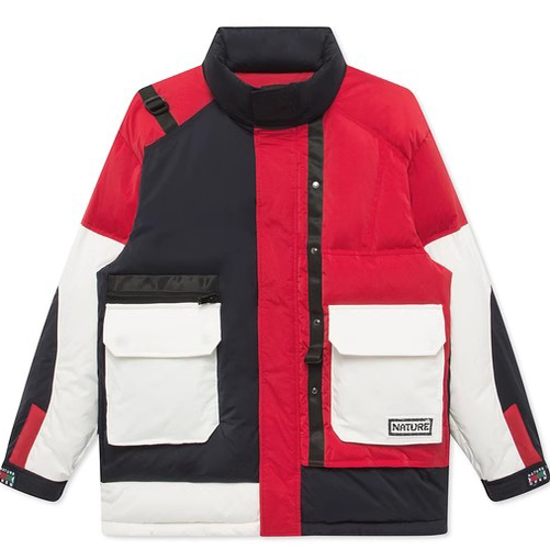 G家商场款冬季男加厚撞色潮流羽绒服立领保暖工装外套1509L/GX10