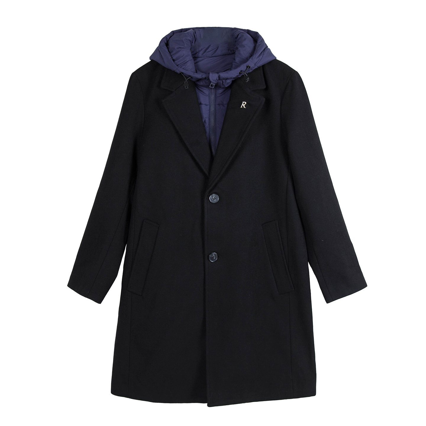 常规单排扣中长款假两件秋冬季