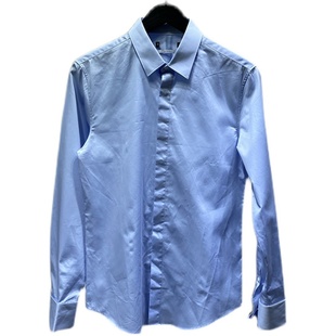 男商务休闲都市长袖 衬衣法式 日常纯棉修身 3828 帅气 衬衫 A23 鸟